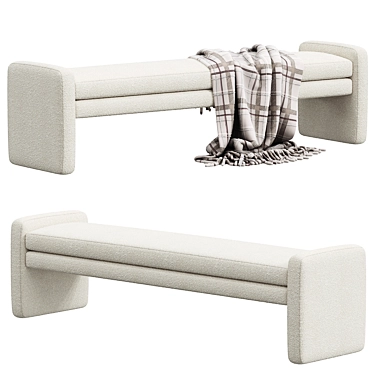 Elegant Serena Accent Bench 3D model image 1 