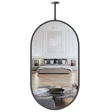 Adjustable Oval Wall Mirror - 3D Model 3D model image 1 