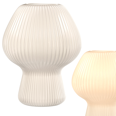 Modern Ribbed Glass Table Lamp 3D model image 1 