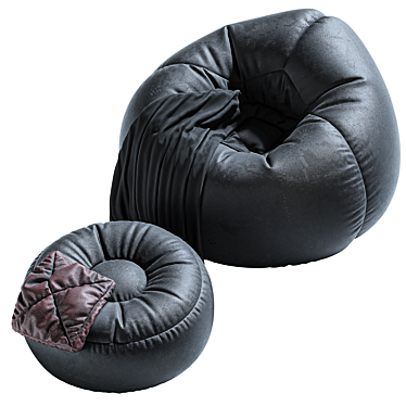 Leather Bean Bag Chair 3D model image 1 