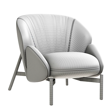 Luxurious Chic Rica Armchair 3D model image 1 