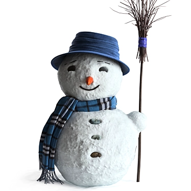 Frosty Terrain Snowman Model 3D model image 1 