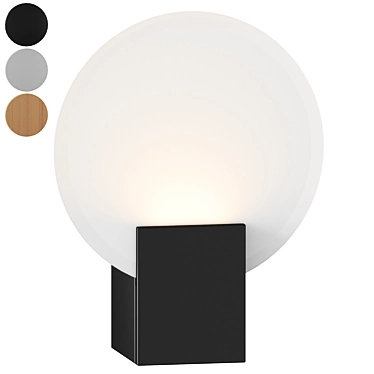 Modern Black Metal Wall Sconce 3D model image 1 