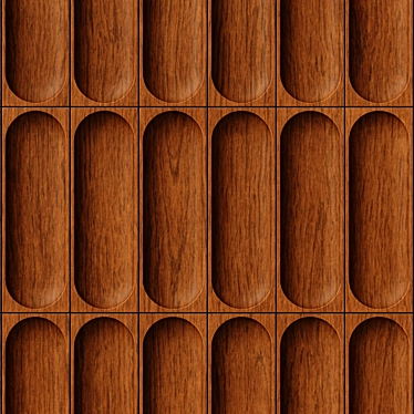 Seamless Wood Panel Wall Collection 3D model image 1 