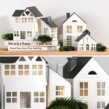 Artisan Metal Village Houses 3D model image 1 