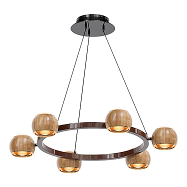 Elegant Ring Chandeliers & Fixtures 3D model image 1 