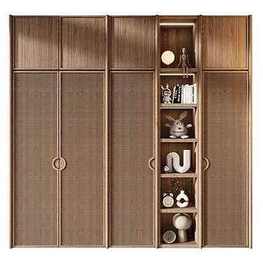 Custom-Made Wardrobe & Decor Compos. 3D model image 1 
