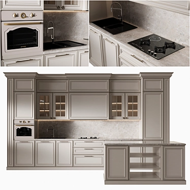 Elegant Franke Kitchen Set 3D model image 1 