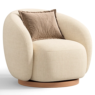 Modern Aria Armchair: 3Ds Max 3D model image 1 