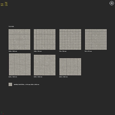 Luxury Marble Tiles 3D Model 3D model image 1 