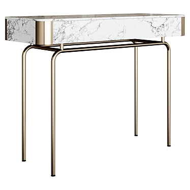 Glam Slate Metal Table Vanity 3D model image 1 