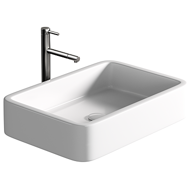 Modern White Vessel Sink-KB776 3D model image 1 