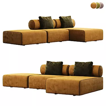 Modern Modular Domkapa Shinto Sofa 3D model image 1 