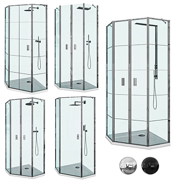 Sleek Radaway Shower Enclosures 3D model image 1 