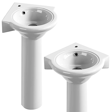 DIWO Pskov Corner Sink 3D model image 1 