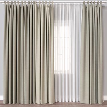 Luxury Curtain 3D ModelEnhanced 3D model image 1 