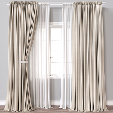  Multi-Format Curtains 3D Model 3D model image 1 