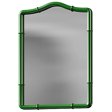 Modern Bamboo Wall Mirror 3D model image 1 