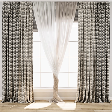 Digital Curtain Model Set 3D model image 1 