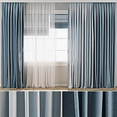 Max 3D 2014 Curtain Model 3D model image 1 