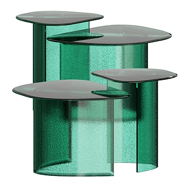 Sleek Glass Coffee Table "ONNO 3D model image 1 