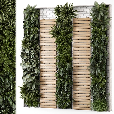 Vertical Garden in Brick Base 3D model image 1 