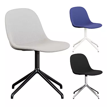 Muuto Fiber Fabric Side Chair Plastic Swivel Base