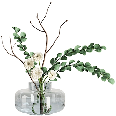 Elegant Blooms Bouquet Set 3D model image 1 