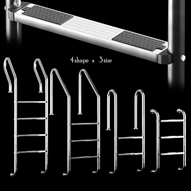 Swimming Pool Ladders Variety 3D model image 1 