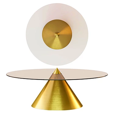 Designer Cone-shaped Halo Table 3D model image 1 