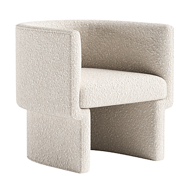 Milan Boucle Occasional Chair: Modern Elegance 3D model image 1 