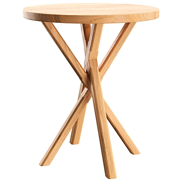 Solid Oak Bond Side Table 3D model image 1 