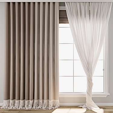 3D Curtain Model Archive [English Translation] 3D model image 1 