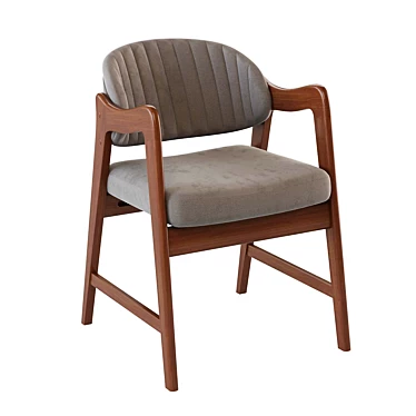 Monterey Chair in Beige Velvet 3D model image 1 