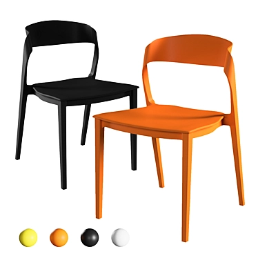 Plastic Chair Morris in V-Ray 3D model image 1 