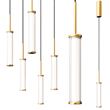 Modern Dimmable Steel Pendant Lamp 3D model image 1 