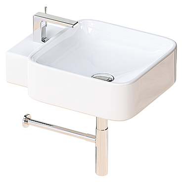 European Style Sink Basin Design 3D model image 1 