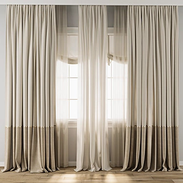  3D Max Curtain Textures Pack 3D model image 1 