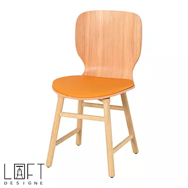 Urban Wooden Chair LoftStyle 3D model image 1 