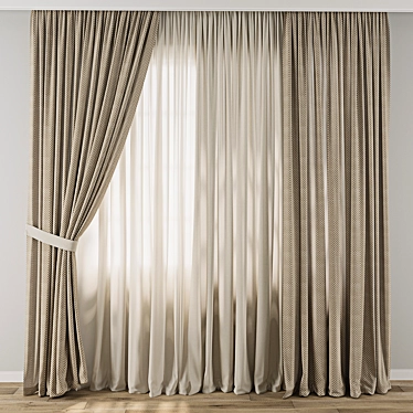 Digital Curtain 3D Model Kit 3D model image 1 