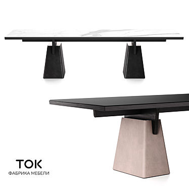 Klin 2 Dining Tables by Tok 3D model image 1 