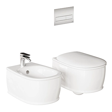 Atelier Wall-Hung Toilet & Bidet 3D model image 1 