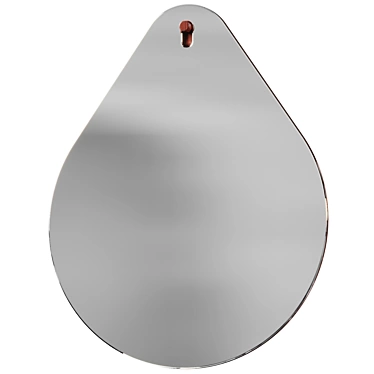 Modern Walnut Accent Mirror Unique 3D model image 1 