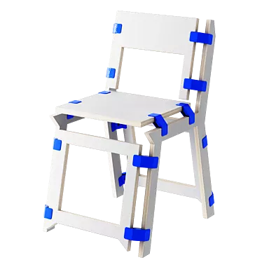 Modern Ergonomic Angled Seating Solution 3D model image 1 