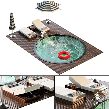 Luxury 3D Pool Design Service 3D model image 1 