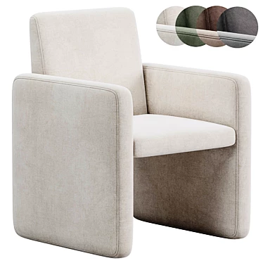 Elegant Kima Dining Chair 3D model image 1 