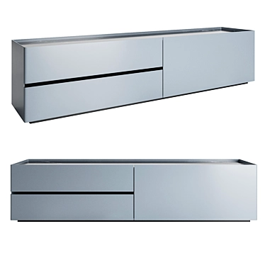 Modern Sleek Sideboard with Drawers 3D model image 1 