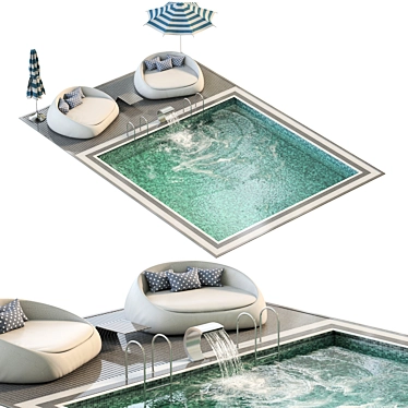 Luxury Pool with Elegant Design 3D model image 1 