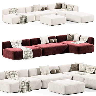 Modern Italian Sofa 3D Model 3D model image 1 