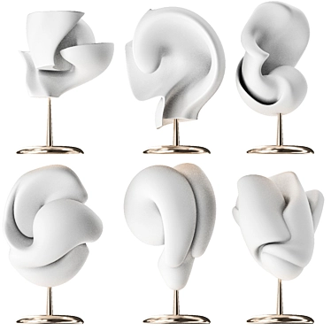 Gypsum & Metal Sculpture Set 3D model image 1 